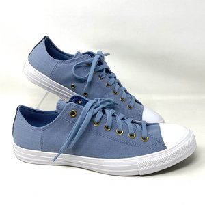 Converse Shoes Men's Ctas OX Blue Slate Obsidian White Casual Skate Size 167823C